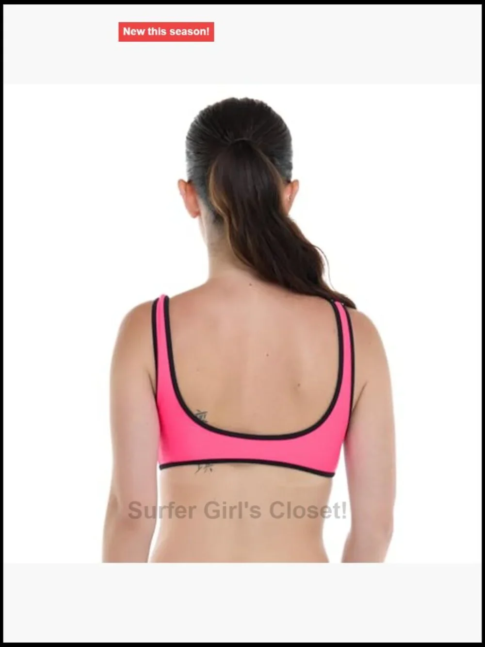 Zip-Front Crop Top – Low Back, Sporty Silhouette – Nylon Blend